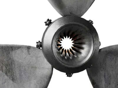 Propeller plane 3 Low-poly 3D model
