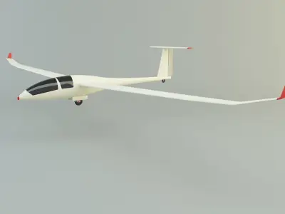  Glider plane small plane 3d model 3D model