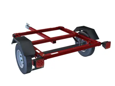 HAUL-MASTER  48 in Utility Trailer 3D model