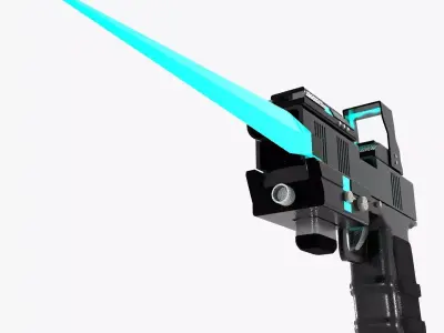 Sci-Fi Styled Pistol Low-poly 3D model
