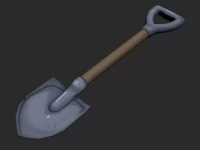 Shovel Low-poly 3D model shop