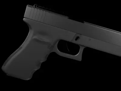 Glock-17 Low-poly 3D model