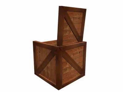 Crate Free low-poly 3D model