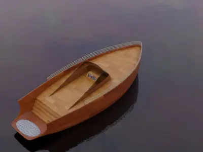 Boat With Some Luxurious Items Included Low-poly 3D model