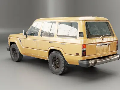 Toyota land Cruiser J60 1980-1990 aged and rusted 3D model purchase