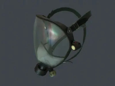 Gas Mask Low-poly 3D model shop