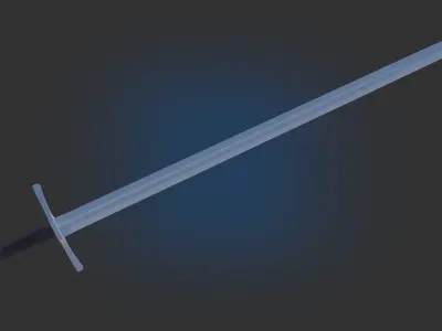 Medieval Realistic  Arming Sword Middle-poly Game ready 3D model
