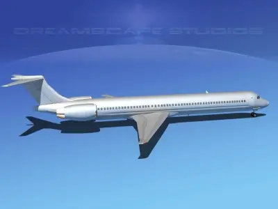 Douglas MD-80 Bare Metal 3D model