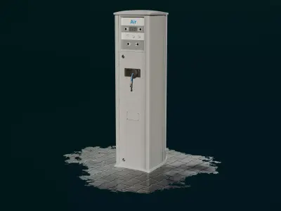 Urban Air Pump Station Game Ready Model Low-poly 3D model