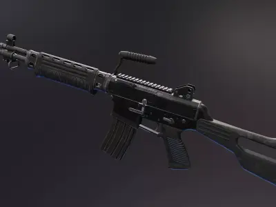 SR88 Rifle Low-poly 3D model