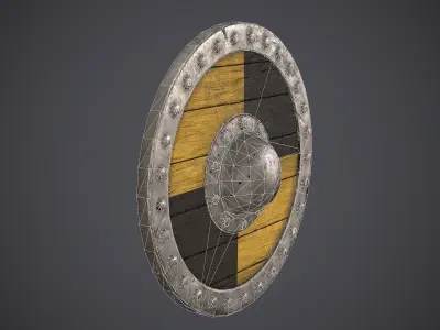 Shield Viking Low-poly 3D model