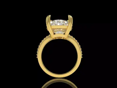 Oval Diamond Engagement Ring 3D print model purchase