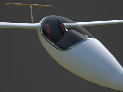 Glider Sailplane  Low-poly 3D model