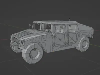 Low Poly Humvee Free Free low-poly 3D model