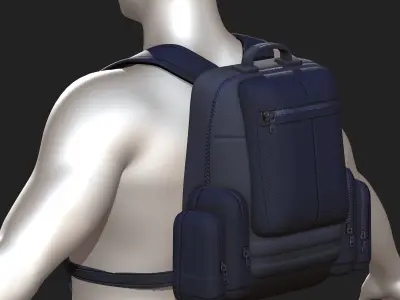 Backpack military combat soldier armor scifi Generic Low-poly 3D model
