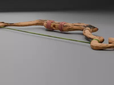 Low poly bow Low-poly 3D model