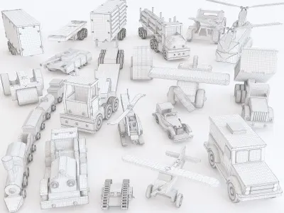 Wooden toy vol 04 3D model
