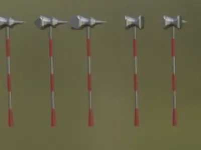 Medieval weapons collection Low-poly 3D model purchase