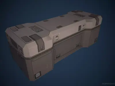Sci-fi Chest  1 Low Poly Game Asset Low-poly 3D model