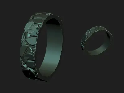 Industrial ring 3D print model by Narek84