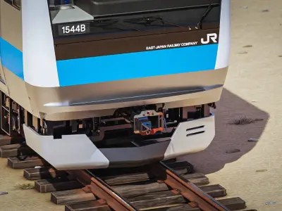 Rigged Train Japan Keihin-Tohoku E233 Series HEAD ONLY 3D model