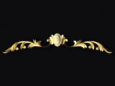 Central decor ornament for furniture Free 3D model 6