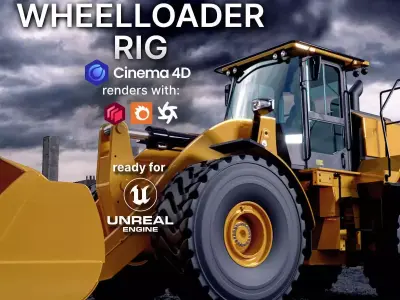Heavy Construction and Truck Rig Bundle for Cinema 4D 3D Model Pack