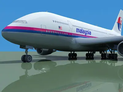 Malaysia Airlines Airbus A380 3D model purchase
