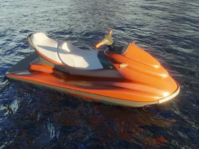 Jet Ski Low-poly 3D model