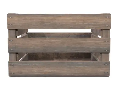 Wooden Fruit Crate 03 Low-poly 3D model