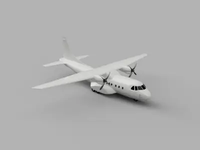 Casa CN-235 Military Transport Aircraft 3D model