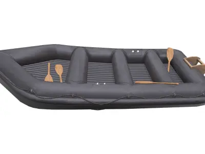 Rubber Boat Low-poly PBR Low-poly 3D model