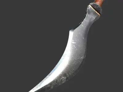Game and VR-AR Ready Dagger Low-poly 3D model