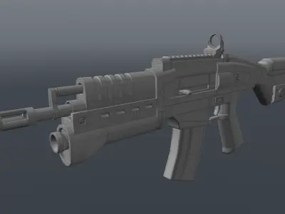 Assault Rifle Sci-FI 3D model
