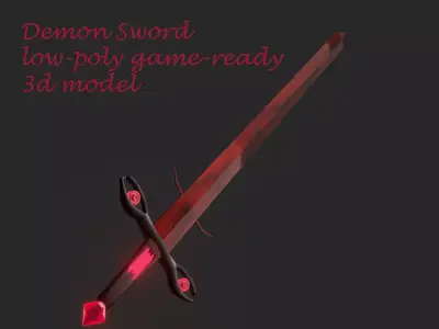 Demon Sword  Low-poly 3D model