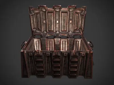 Crate Container Chest Low-poly 3D model