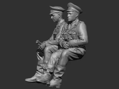 German Officer ww2 3D print model