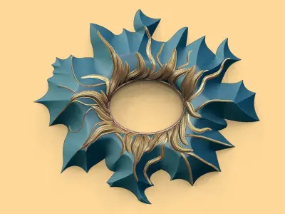 Polygonal mirror frame 3D model