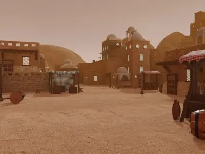 Desert Fortress City 3D model