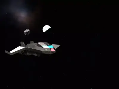 Spacecraft Exterior High Detail Sci Fi Spaceship Game Ready PBR Low-poly 3D model