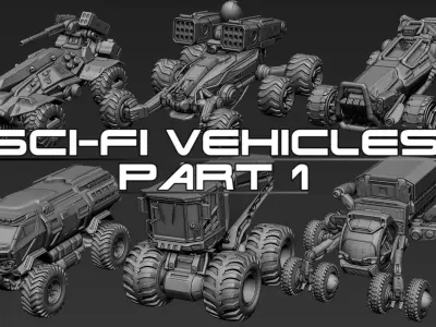 Sci-Fi Vehicles Part 1 3D model