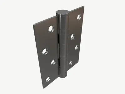 standard door universal bearing stainless steel hinge 3D model