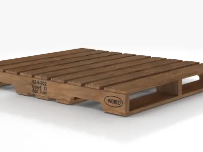 Wooden Pallet T1 Low-poly 3D model