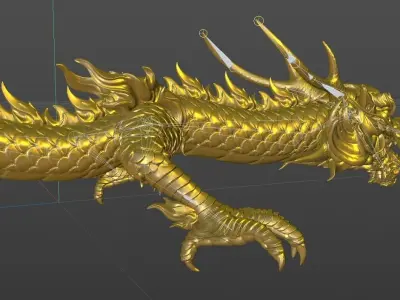 Dragon golden 3D model