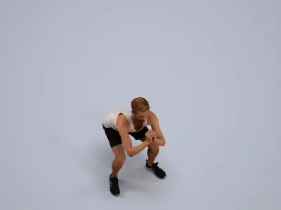 00077Nash003 - Adult Caucasian man exercising in sports 3D model