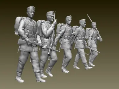 Austria soldiers ww1 3D print model
