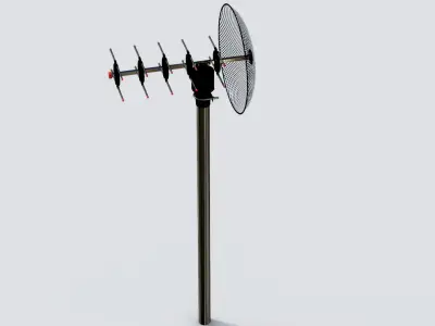 Antenna 09 Low-poly 3D model