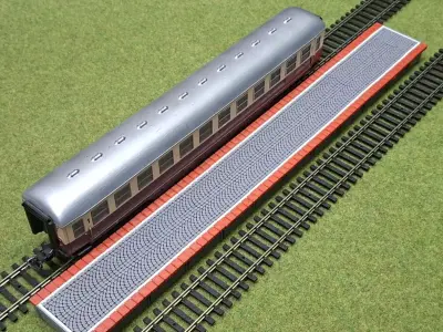 Double Edge Modular Platform Basic Set 1-87 FDM color 3D print model