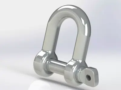 Carabiner U-shape M10 3D model