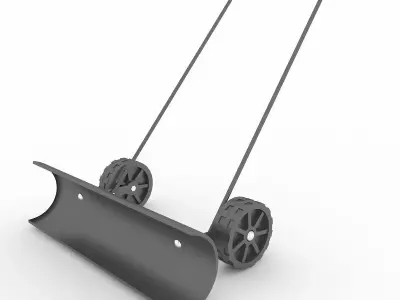 Snow Shovel On Wheels 3D model
